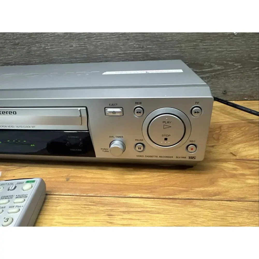 Sony SLV-N88 Hi-Fi Stereo 4-Head VHS VCR Player Tested With Remote